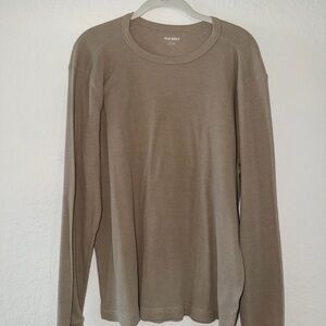 Old Navy Men's Beige Long Sleeve Tee